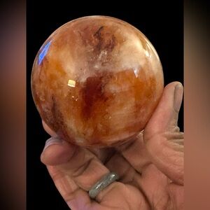 Fire Quartz XL Crystal Sphere- Goodness, Gracious, Great Ball of Fire Quartz!